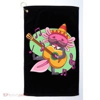 Axolotl Playing Guitar Golf Towel thumb 0