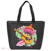 Axolotl Playing Guitar Tote Bag thumb 0