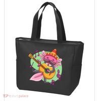 Axolotl Playing Guitar Tote Bag thumb 3