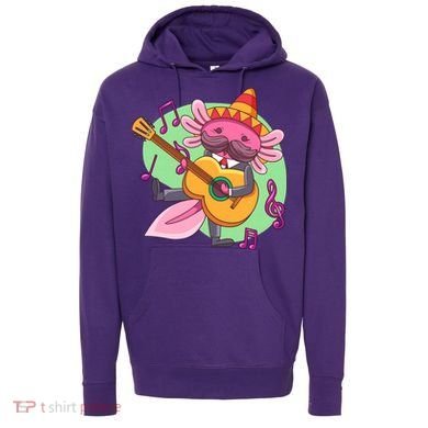 Axolotl Playing Guitar Hoodie