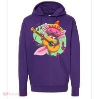 Axolotl Playing Guitar Hoodie thumb 0