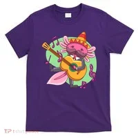Axolotl Playing Guitar T-Shirt thumb 0