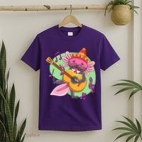 Axolotl Playing Guitar T-Shirt thumb 2