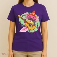 Axolotl Playing Guitar T-Shirt thumb 4