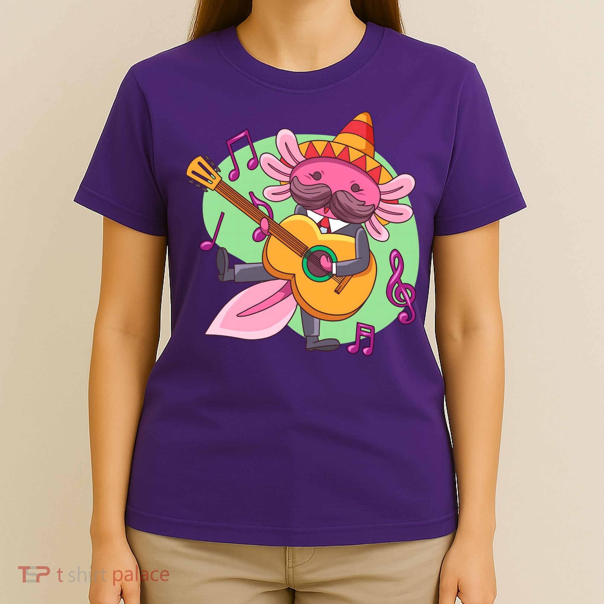 Axolotl Playing Guitar T-Shirt