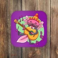 Axolotl Playing Guitar Coaster thumb 0
