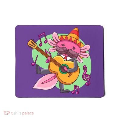 Axolotl Playing Guitar Mousepad