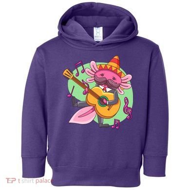 Axolotl Playing Guitar Toddler Hoodie