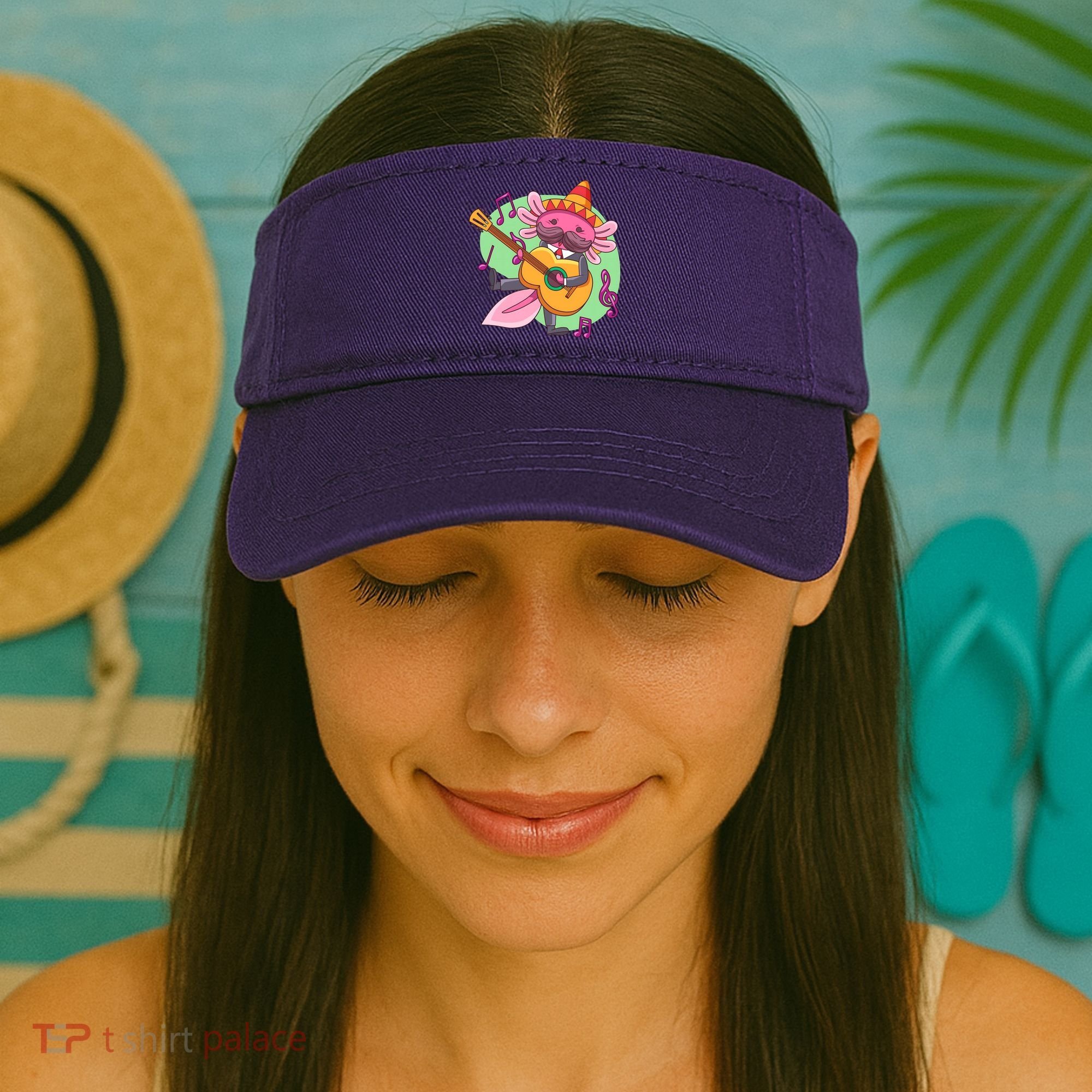 Axolotl Playing Guitar Visor