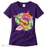 Axolotl Playing Guitar Women's T-Shirt thumb 0