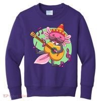 Axolotl Playing Guitar Kids Sweatshirt thumb 0
