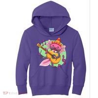 Axolotl Playing Guitar Kids Hoodie thumb 0