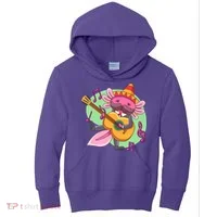 Axolotl Playing Guitar Kids Hoodie thumb 0
