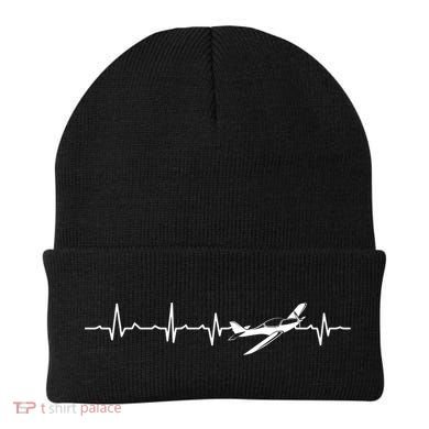 Awesome Pilot Heartbeat Flying Airplane Aviator Aviation Cool Gift Beanie