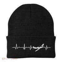 Awesome Pilot Heartbeat Flying Airplane Aviator Aviation Cool Gift Beanie thumb 0