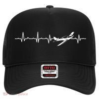 Awesome Pilot Heartbeat Flying Airplane Aviator Aviation Cool Gift Hat thumb 0