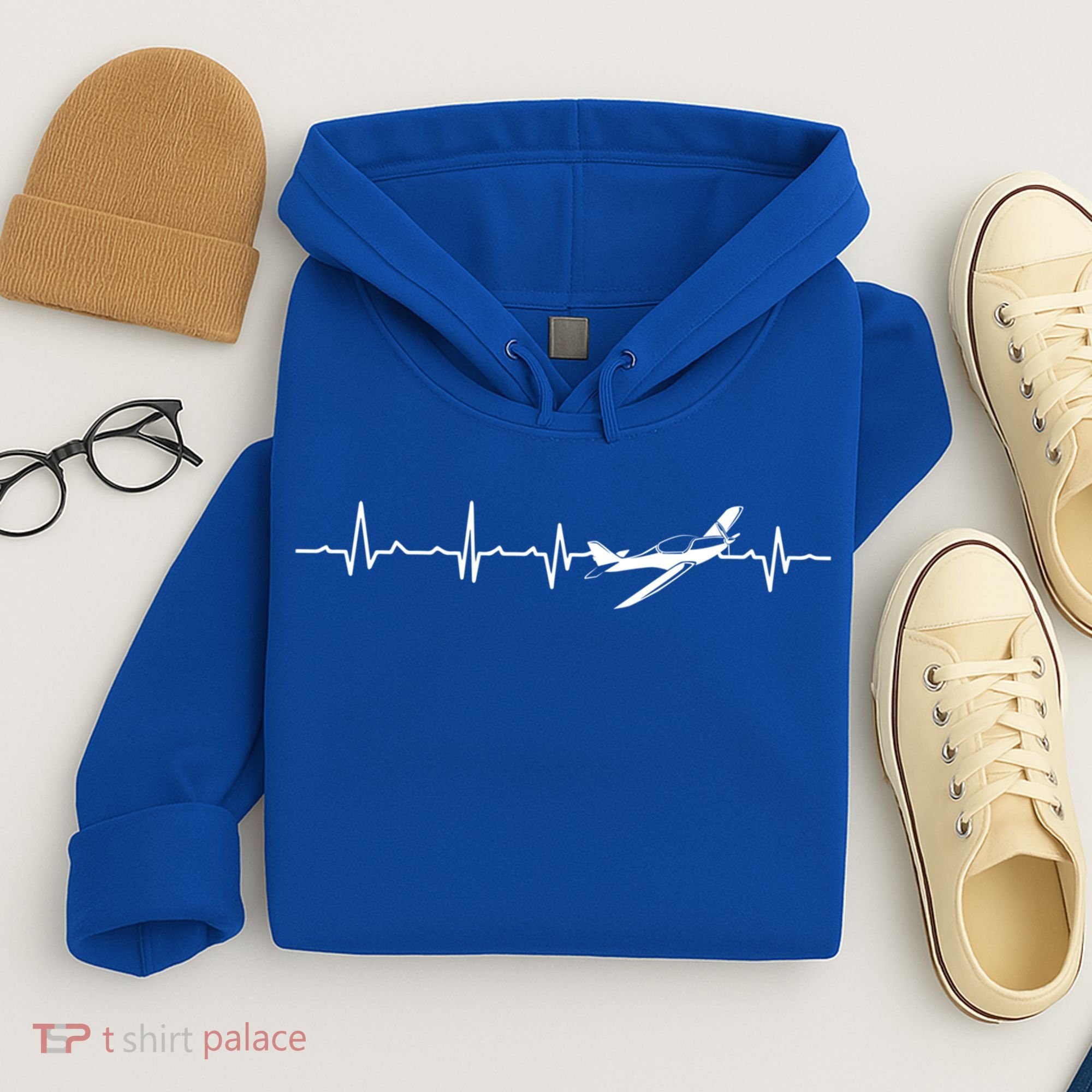 Awesome Pilot Heartbeat Flying Airplane Aviator Aviation Cool Gift Hoodie