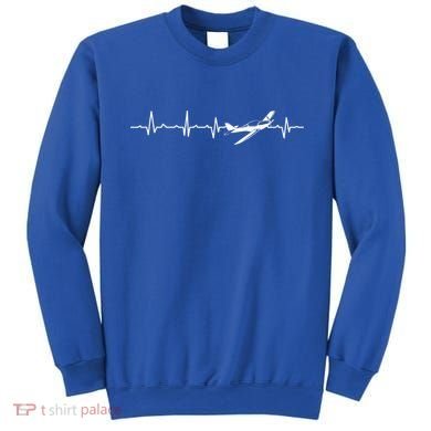 Awesome Pilot Heartbeat Flying Airplane Aviator Aviation Cool Gift Sweatshirt