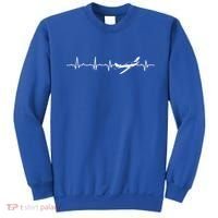 Awesome Pilot Heartbeat Flying Airplane Aviator Aviation Cool Gift Sweatshirt thumb 0