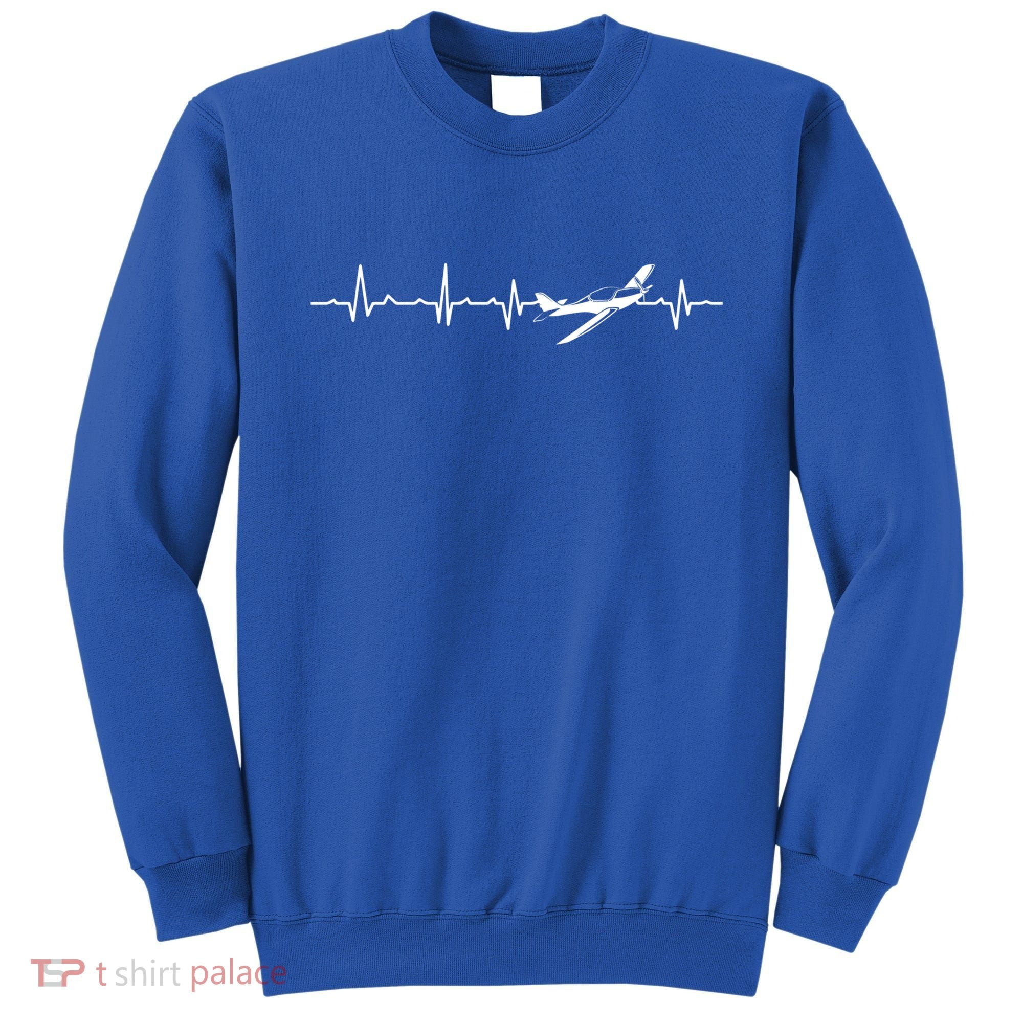 Awesome Pilot Heartbeat Flying Airplane Aviator Aviation Cool Gift Sweatshirt