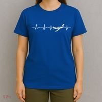 Awesome Pilot Heartbeat Flying Airplane Aviator Aviation Cool Gift T-Shirt thumb 4