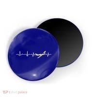 Awesome Pilot Heartbeat Flying Airplane Aviator Aviation Cool Gift Magnet thumb 0