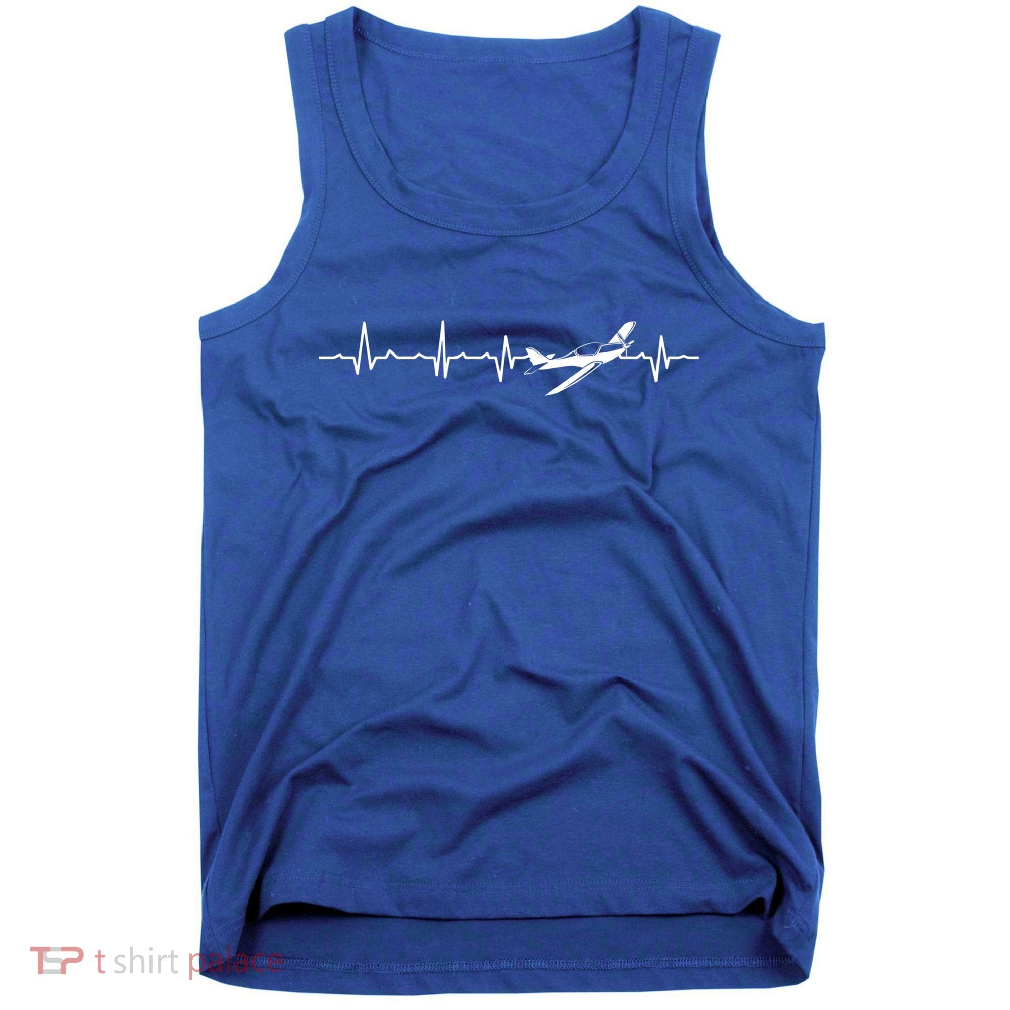 Awesome Pilot Heartbeat Flying Airplane Aviator Aviation Cool Gift Tank Top