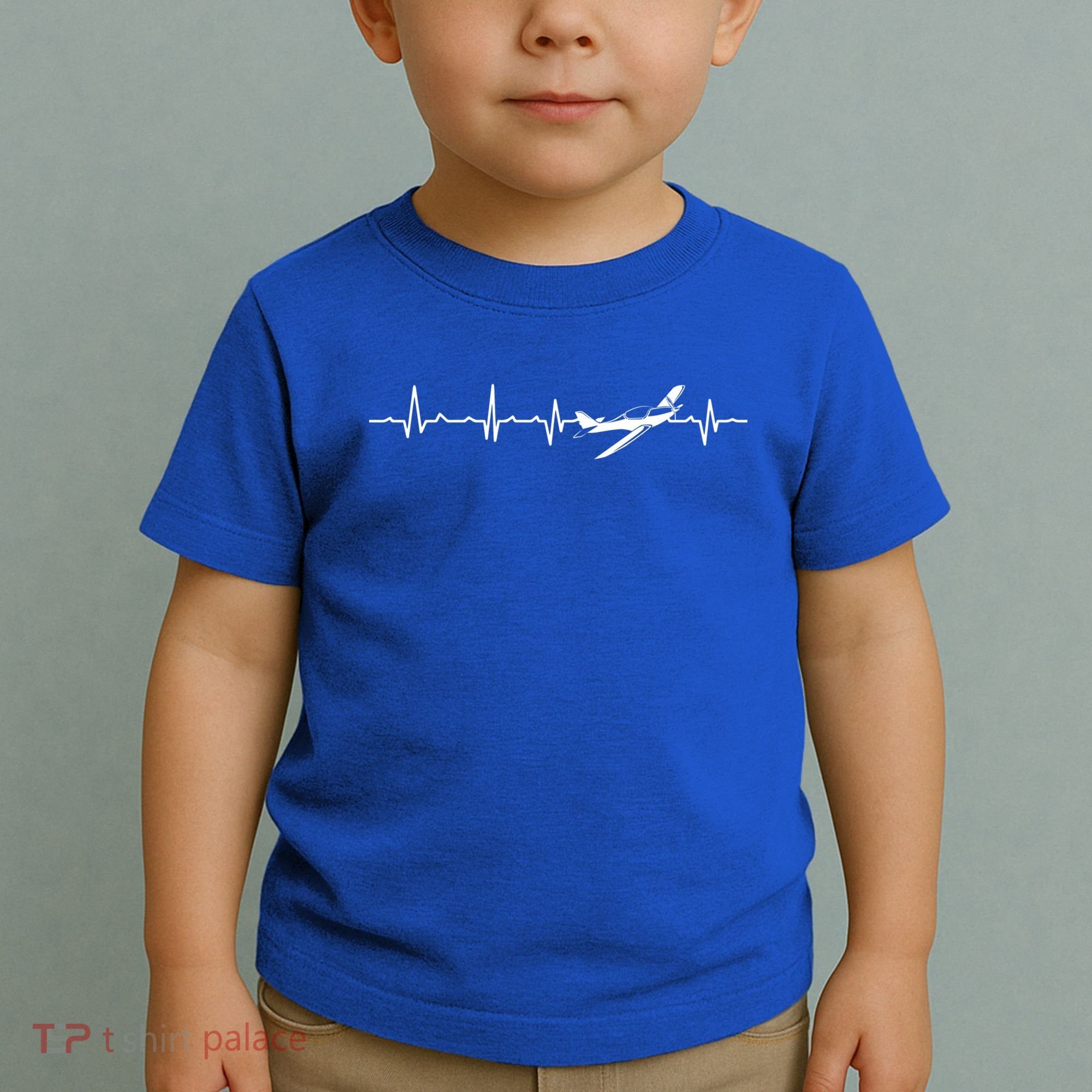 Awesome Pilot Heartbeat Flying Airplane Aviator Aviation Cool Gift Toddler T-Shirt