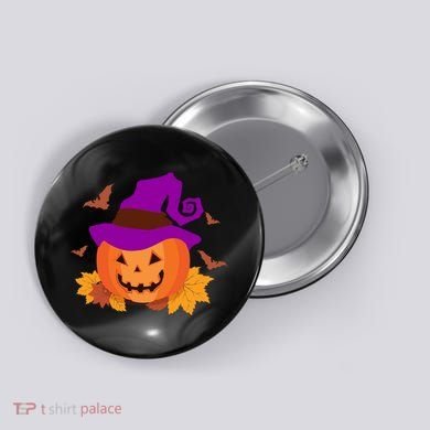 Autumn Pumpkin Halloween Button
