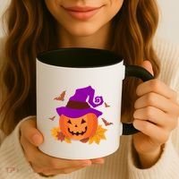 Autumn Pumpkin Halloween Coffee Mug thumb 3