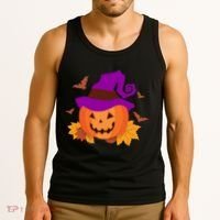 Autumn Pumpkin Halloween Tank Top thumb 3