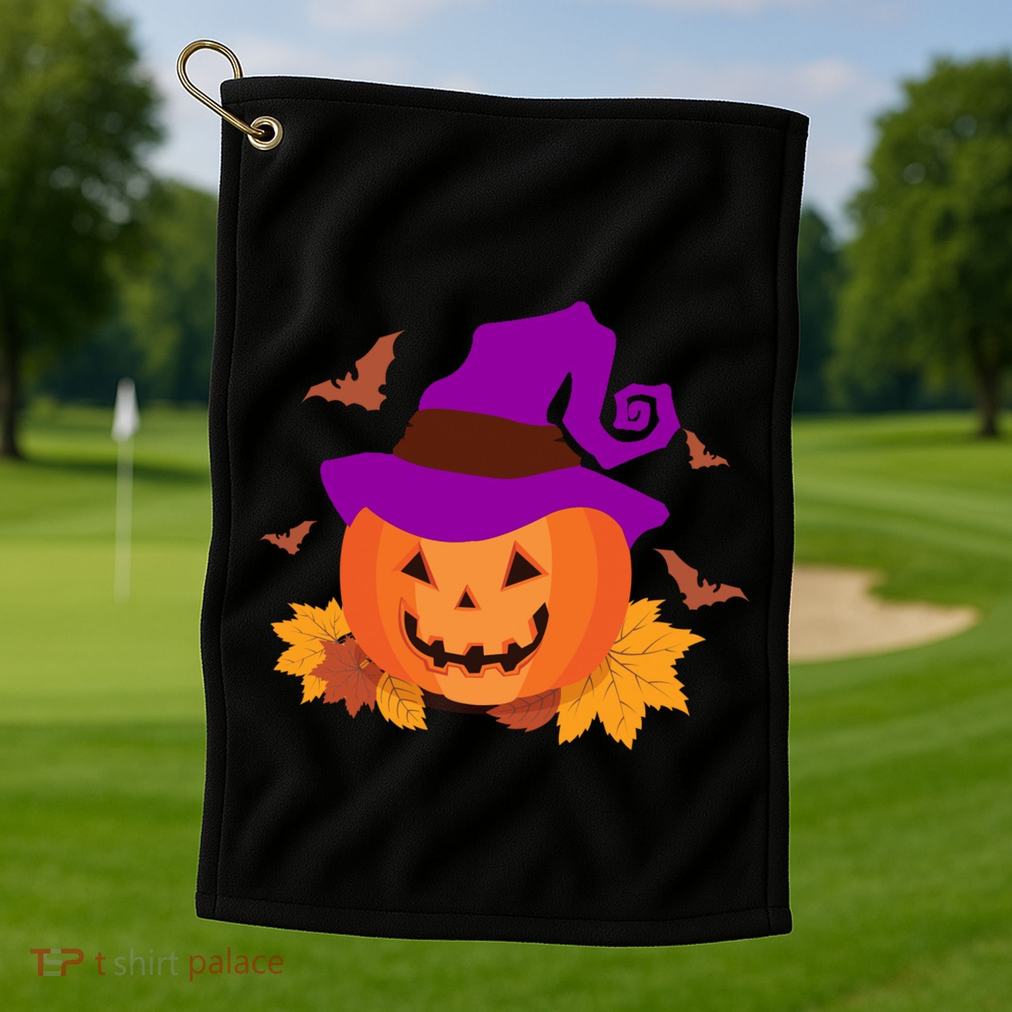 Autumn Pumpkin Halloween Golf Towel