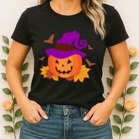 Autumn Pumpkin Halloween Women's T-Shirt thumb 2