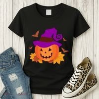 Autumn Pumpkin Halloween Women's T-Shirt thumb 3