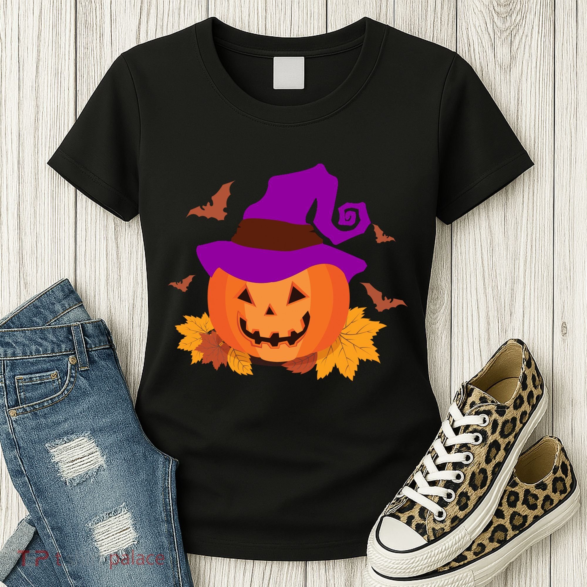 Autumn Pumpkin Halloween Women's T-Shirt