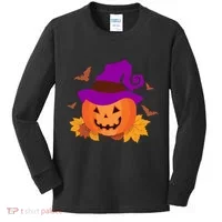 Autumn Pumpkin Halloween Kids Long Sleeve Shirt thumb 0