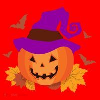 Autumn Pumpkin Halloween Santa Hat thumb 1