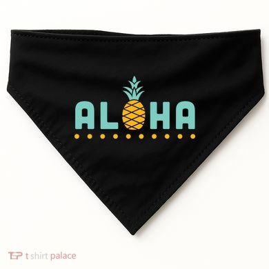 Aloha Pineapple Hawaiian USA-Made Doggie Bandana