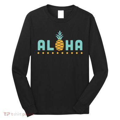 Aloha Pineapple Hawaiian Long Sleeve Shirt