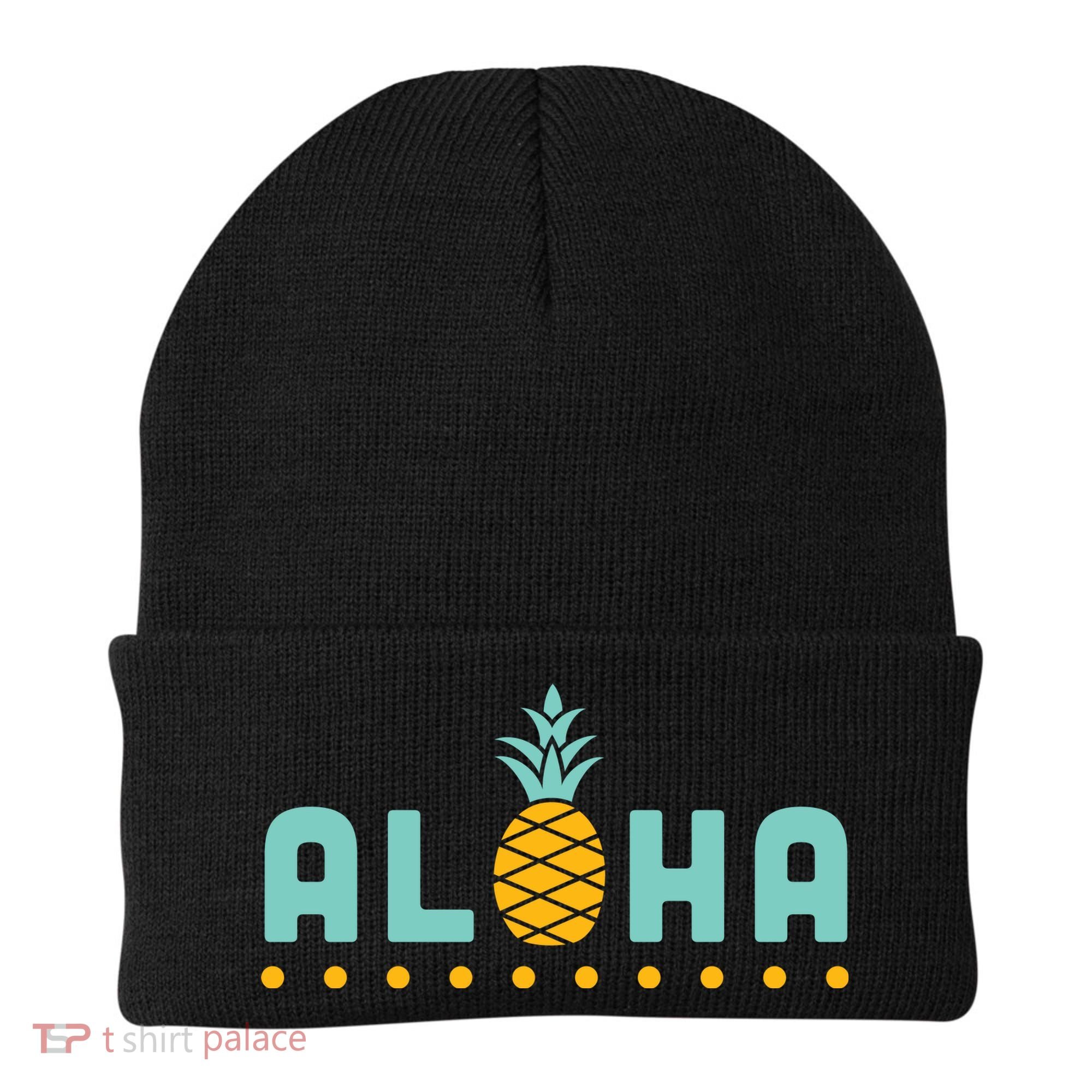 Aloha Pineapple Hawaiian Beanie