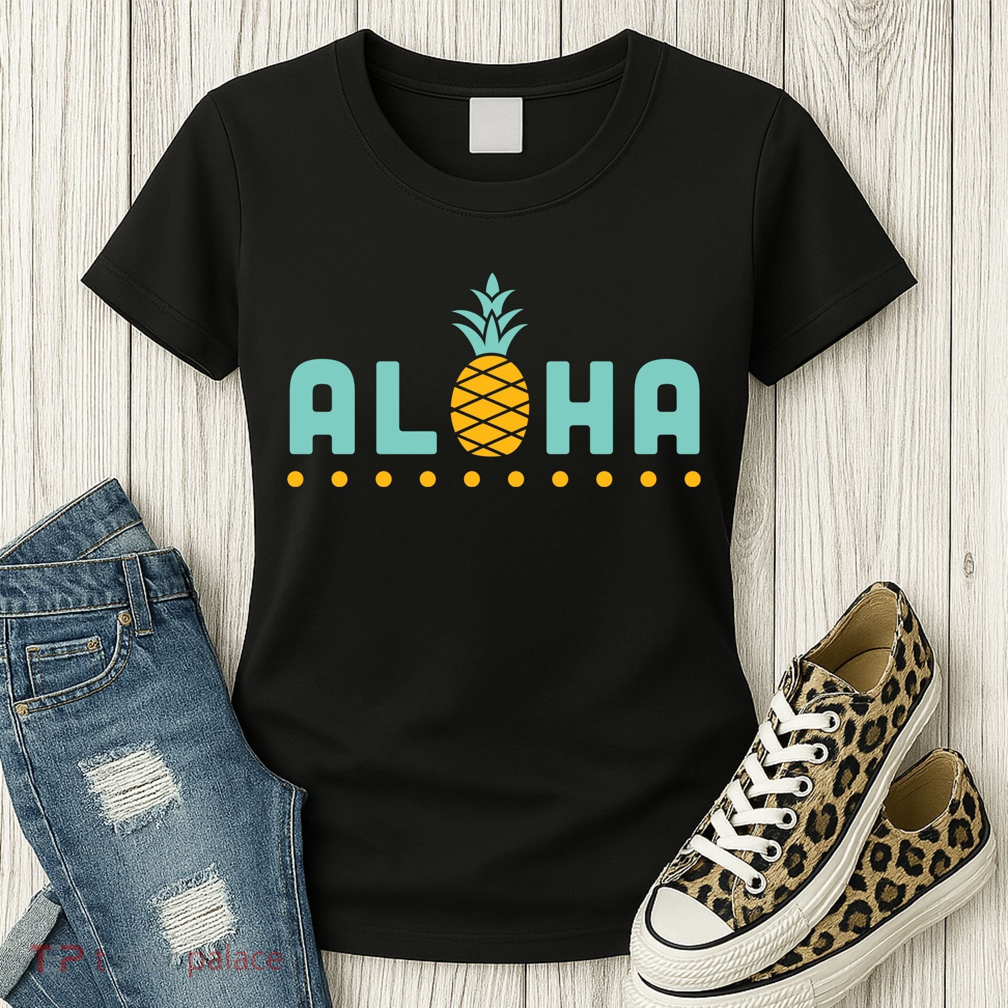 Aloha Pineapple Hawaiian Women's T-Shirt