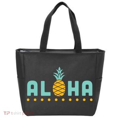 Aloha Pineapple Hawaiian Tote Bag