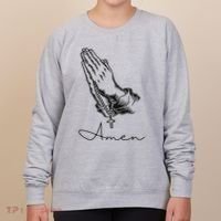 Amen Praying Hands Rosary Beads Women's Sweatshirt thumb 0