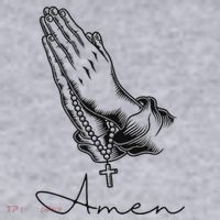 Amen Praying Hands Rosary Beads Women's Sweatshirt thumb 2