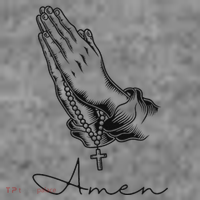 Amen Praying Hands Rosary Beads Toddler Hoodie thumb 2