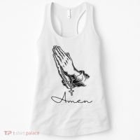 Amen Praying Hands Rosary Beads Women's Tank Top thumb 0