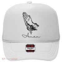 Amen Praying Hands Rosary Beads Hat thumb 0
