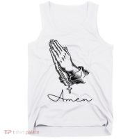 Amen Praying Hands Rosary Beads Tank Top thumb 0