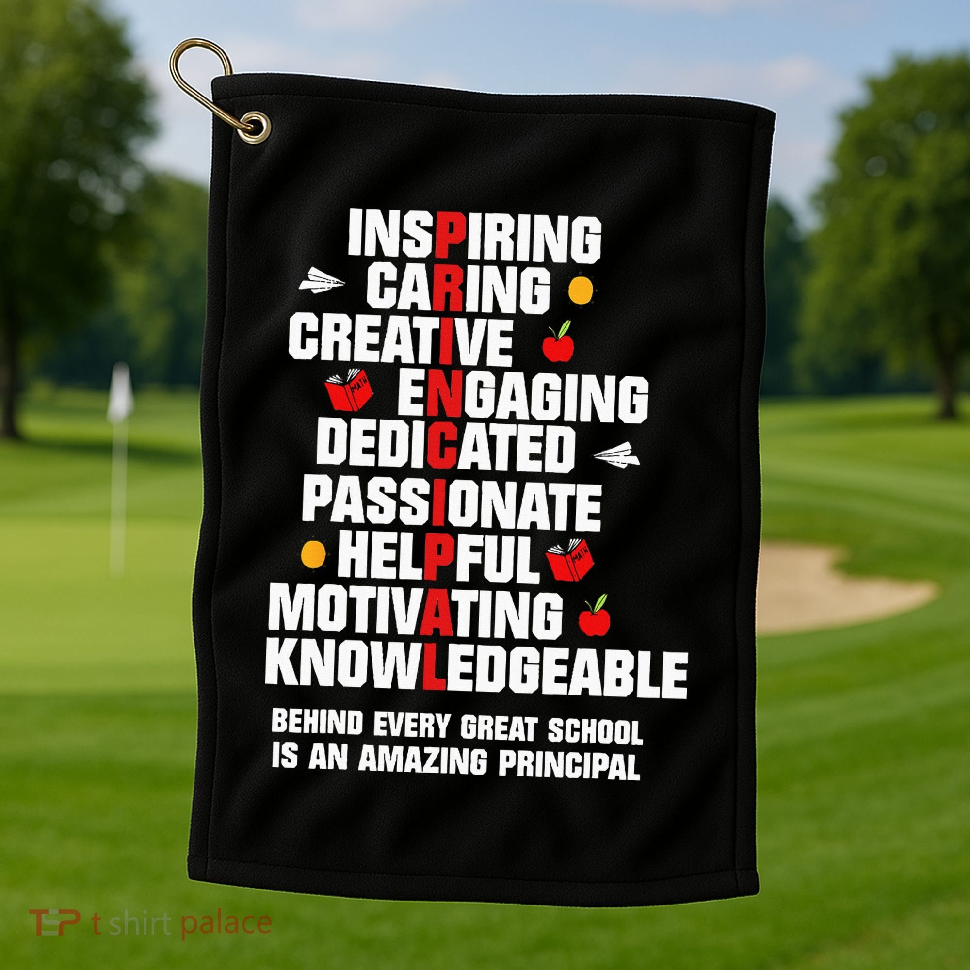 Amazing Principal Inspirational Appreciation Gift Golf Towel