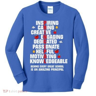 Amazing Principal Inspirational Appreciation Gift Kids Long Sleeve Shirt